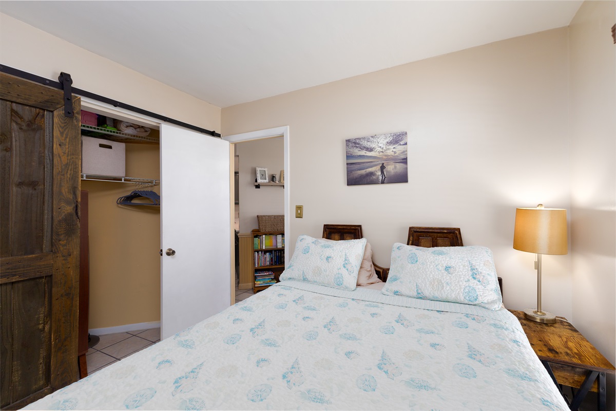 Built-in closet in bedroom