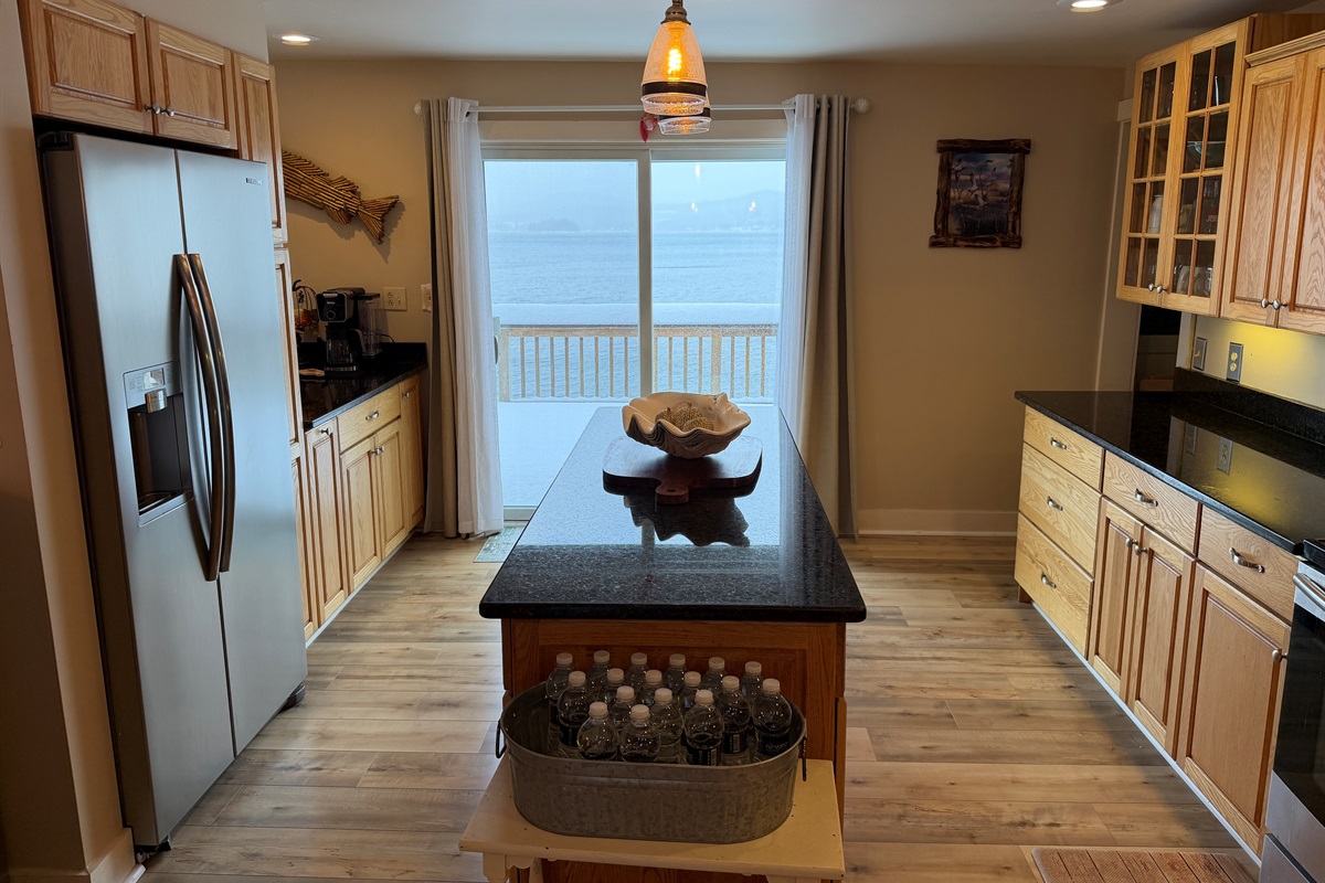 Lake views from the kitchen