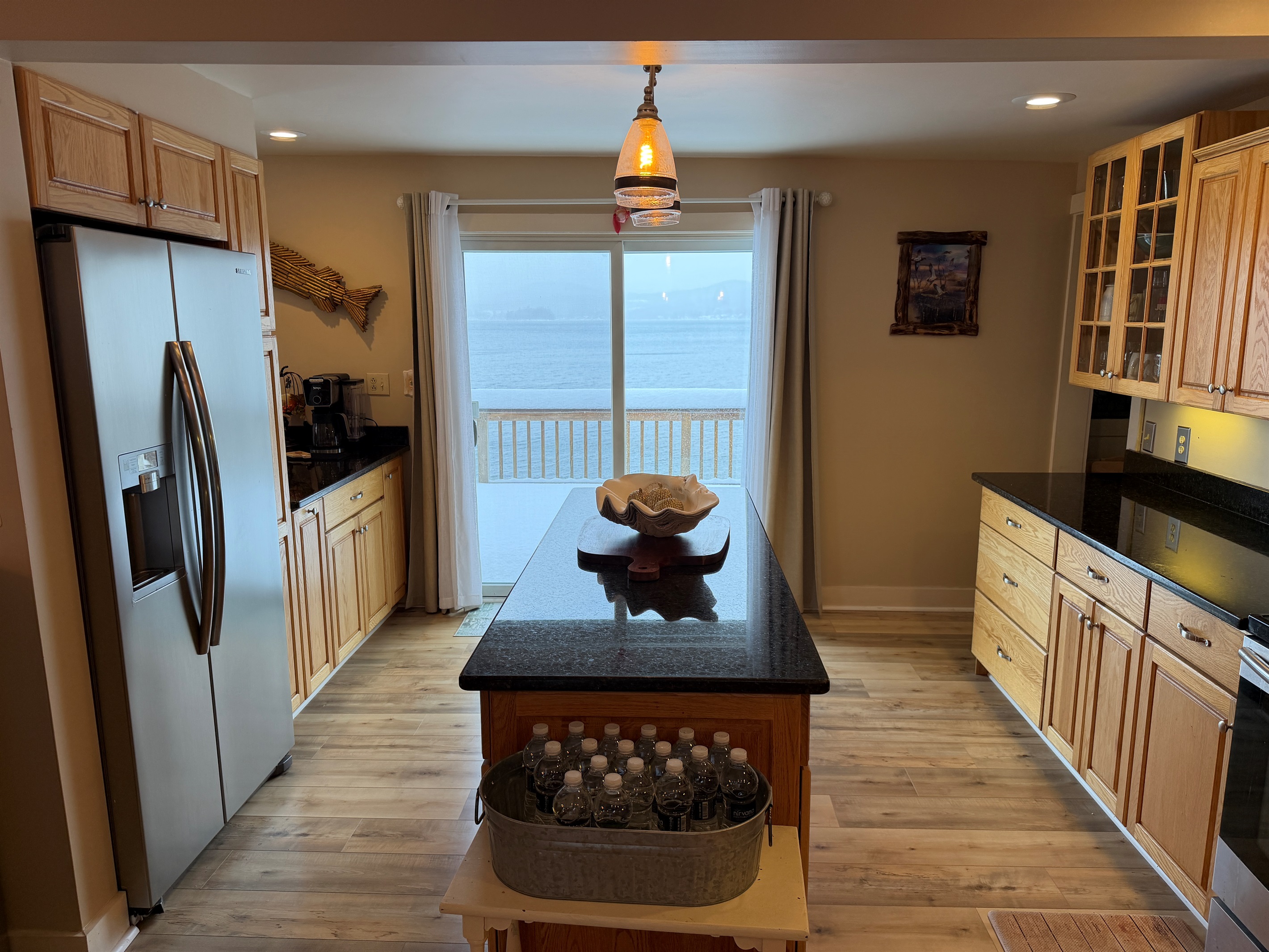 Lake views from the kitchen