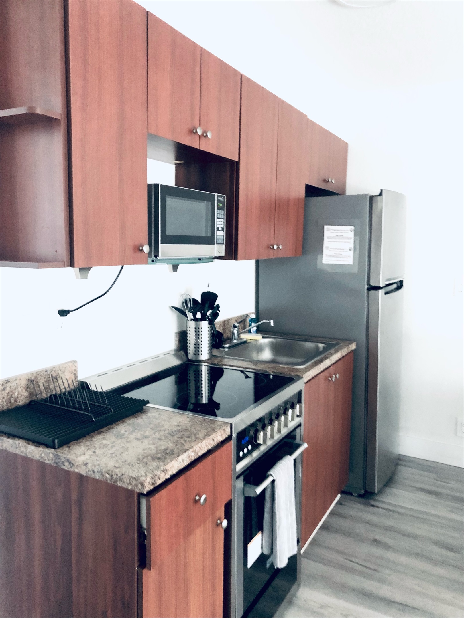 Featuring stainless steel appliances