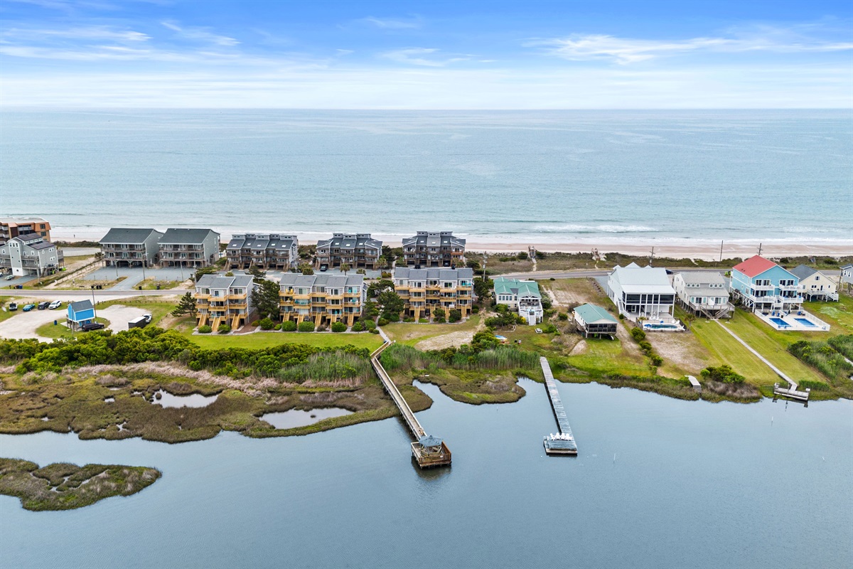 Perfectly positioned in North Topsail Beach between the sound and ocean