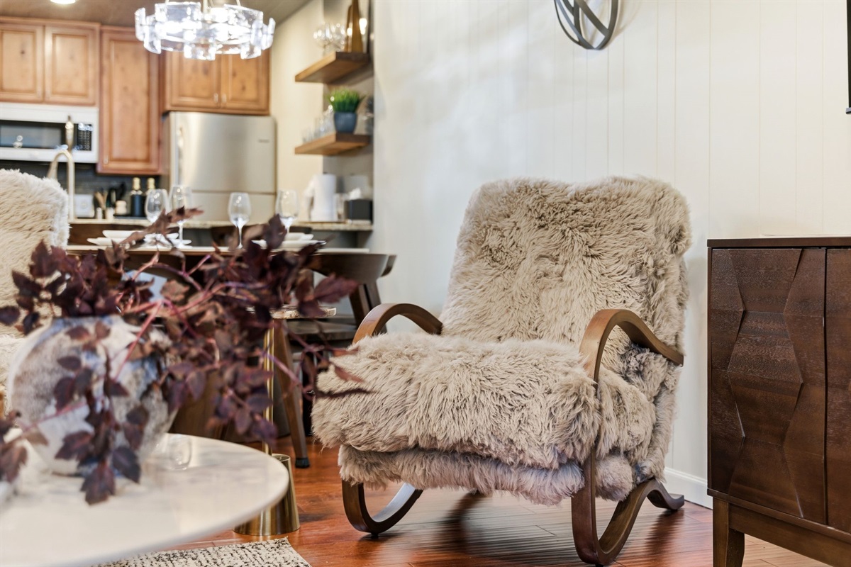 Arguably one of the comfiest spots to sit in the whole condo.