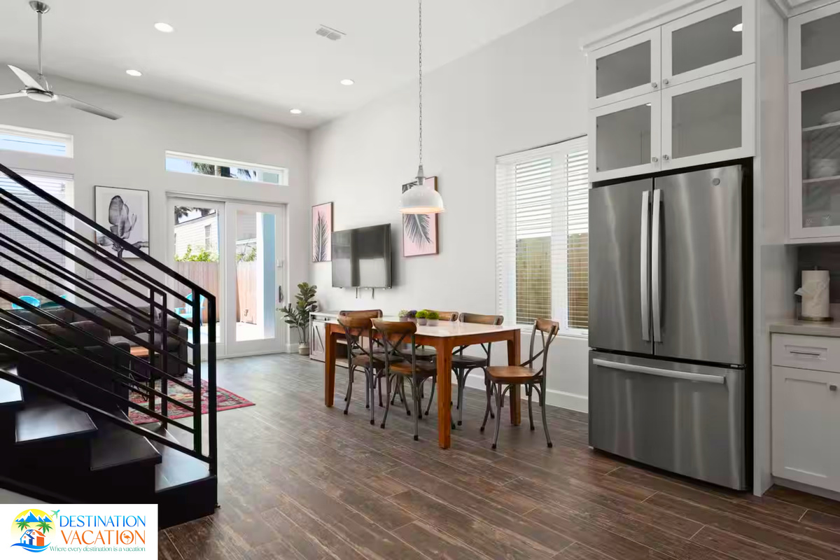 An inviting kitchen and dining area made for gatherings.