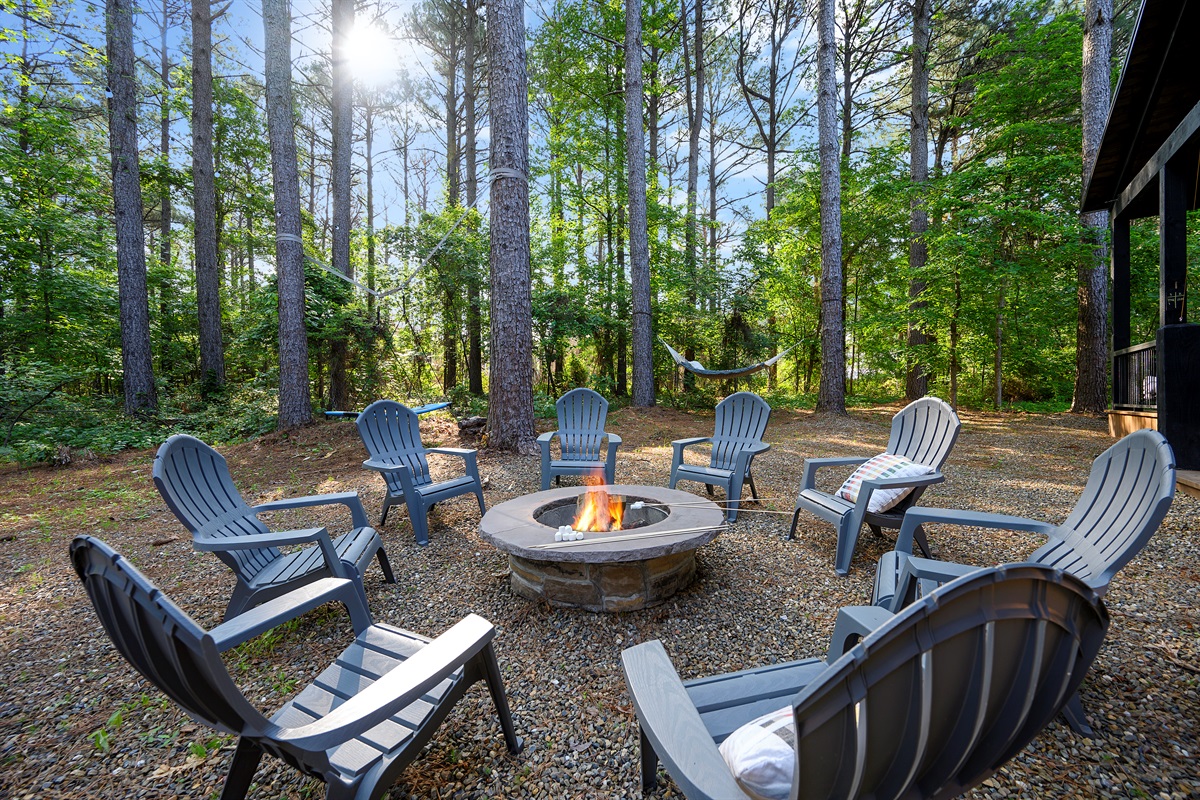 Cozy fire pit area for evenings under the stars