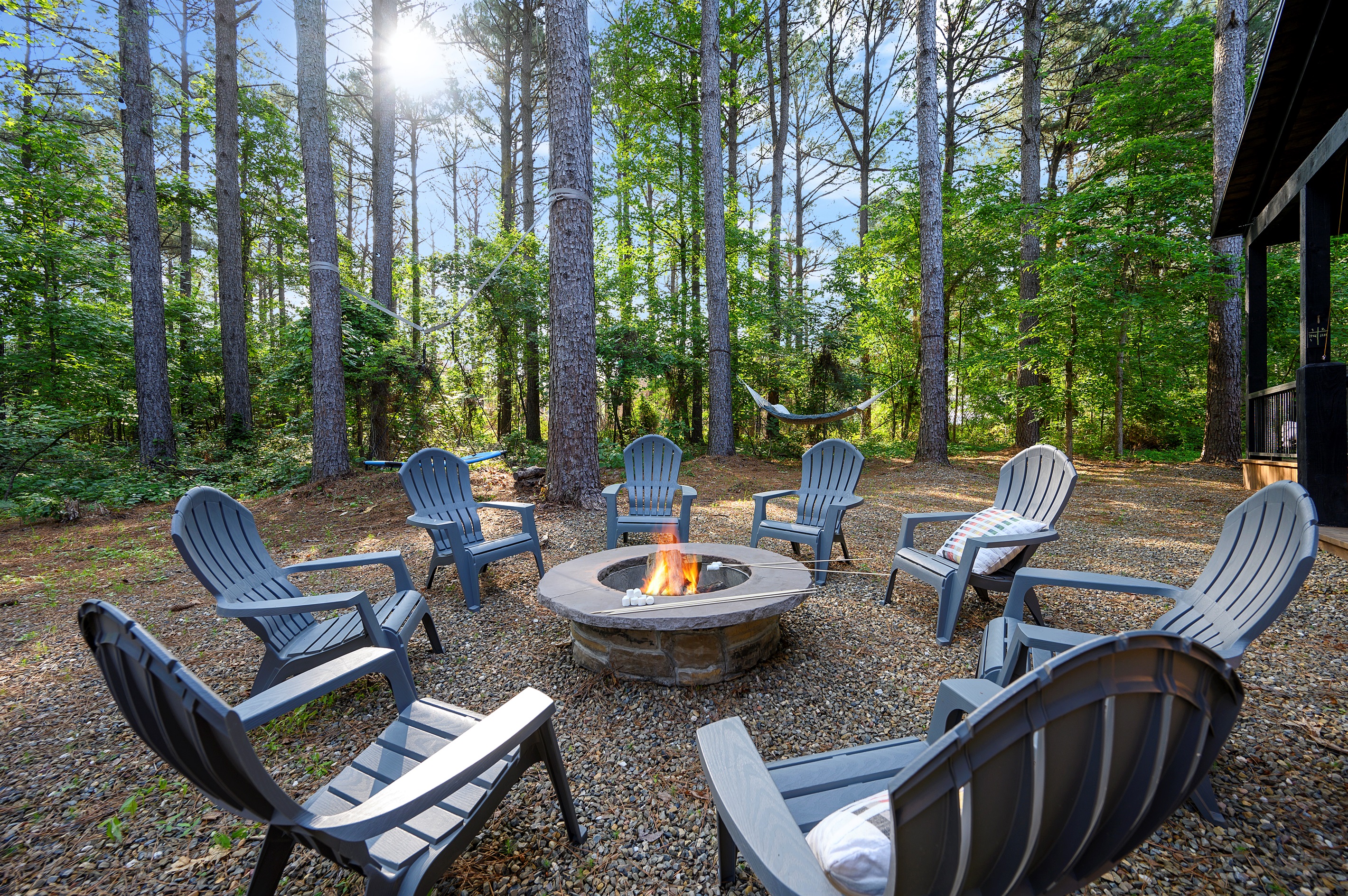 Cozy fire pit area for evenings under the stars