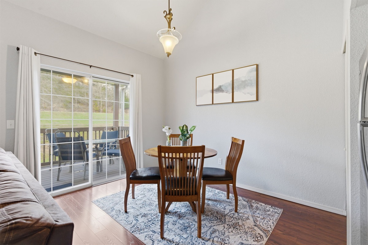 Comfort and style meet in a dining space made for memorable meals.