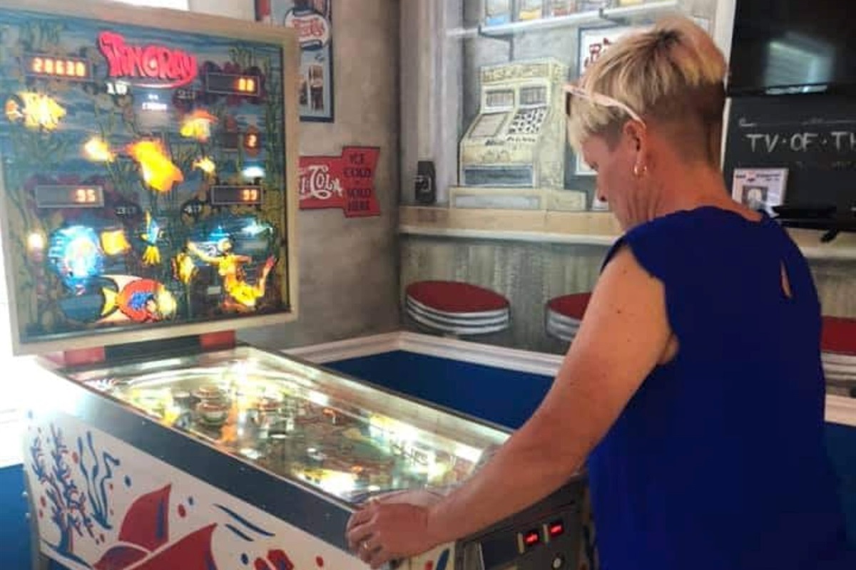 Vintage pinball nostalgia rush