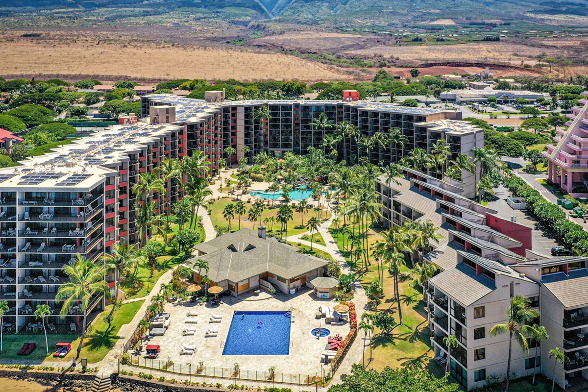 Bird's eye view from the ocean side