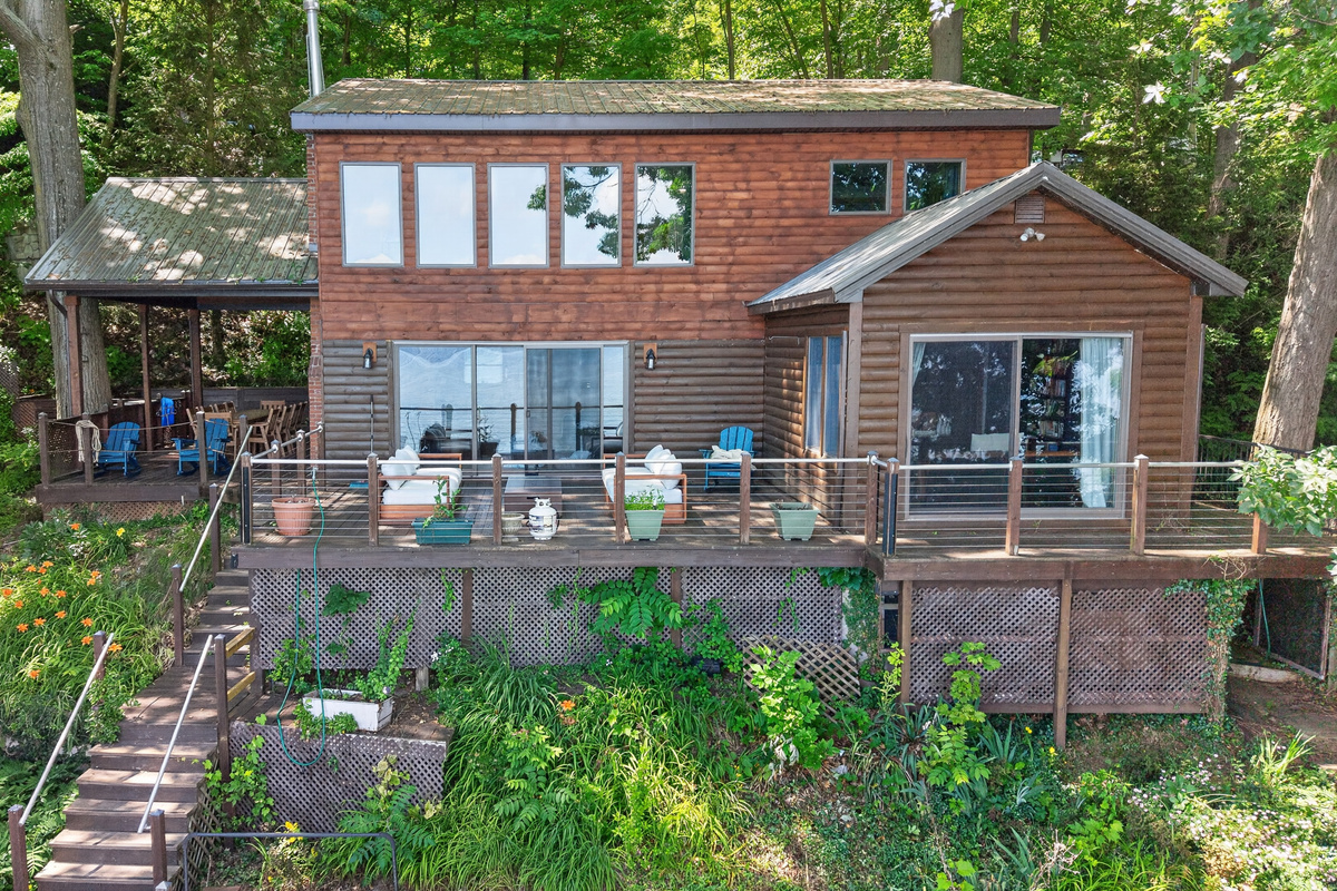 Rear exterior with multi-level deck