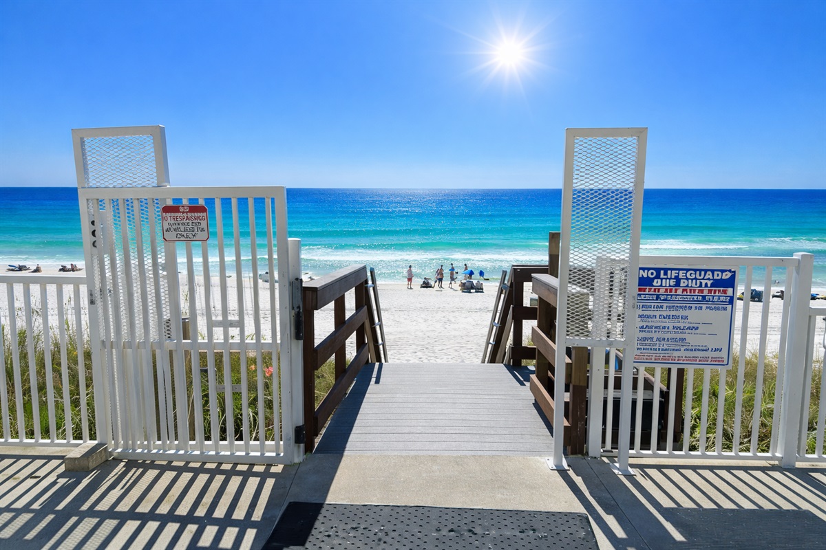 Resort beach access!