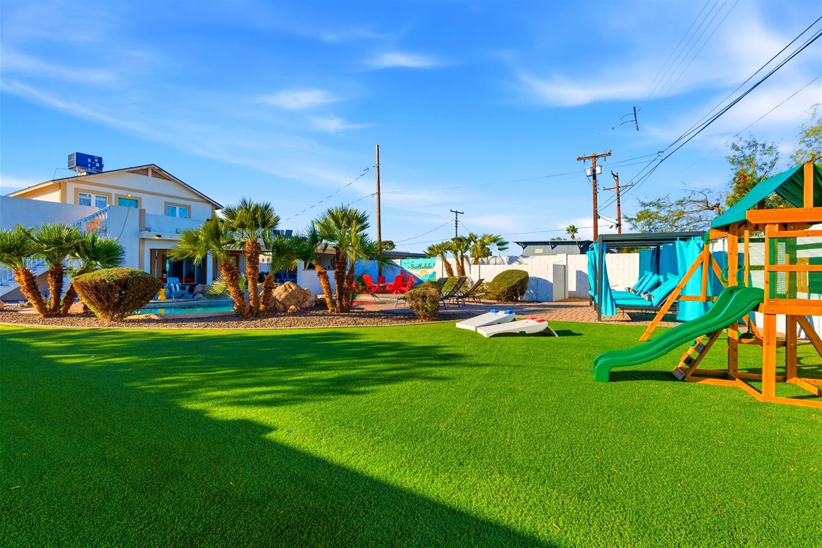 Cornhole, Swing Set and tons of space to frolic!  
