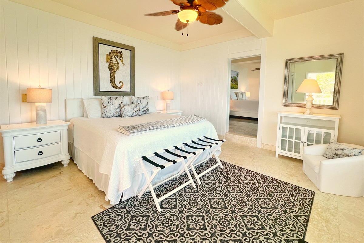 Bathroom offers spa comfort with modern conveniences.