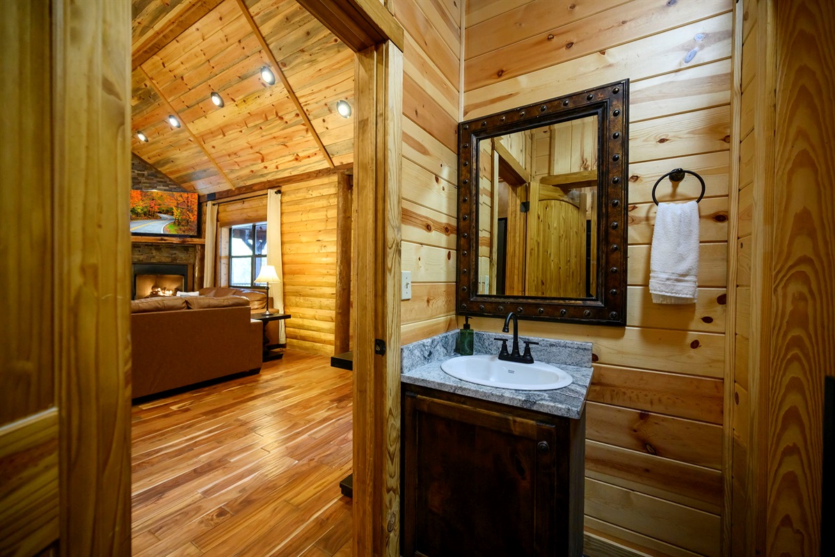 1/2 bath off the main living area with water room.