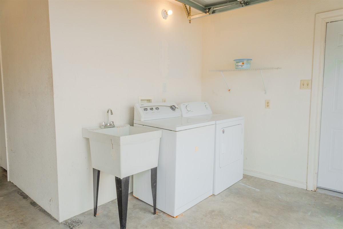 Washer and Dryer in the garage