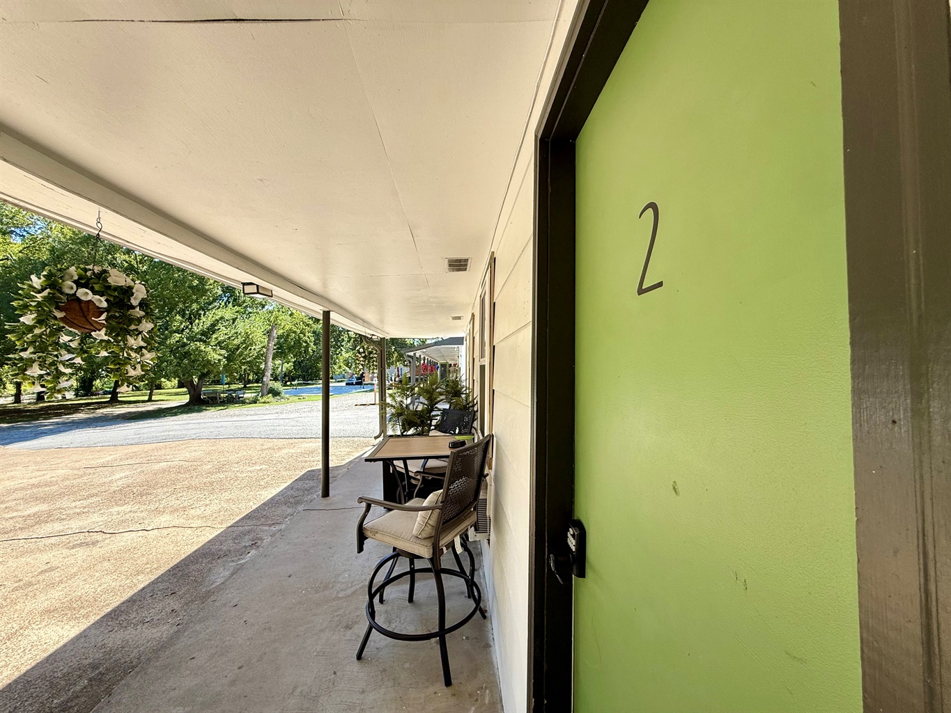 Back door where the code reader is located.