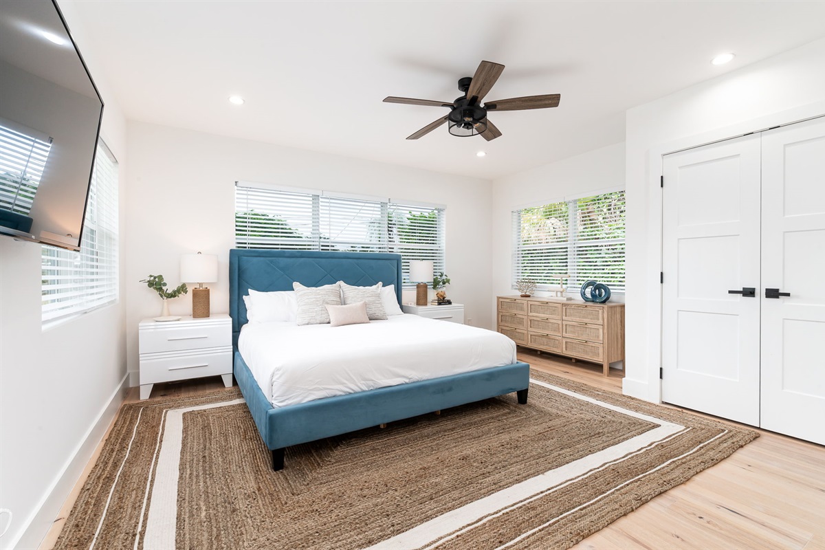 Thoughtfully styled with warm textures and relaxed tones to reflect the peaceful Florida setting.