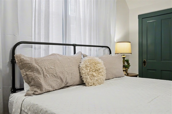 King bed in primary bedroom