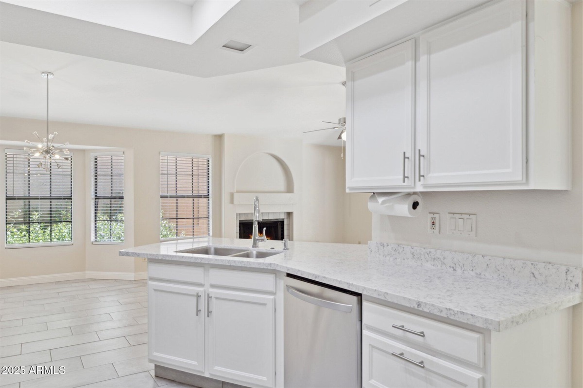Kitchen Opens to Dining and Family Room 2
