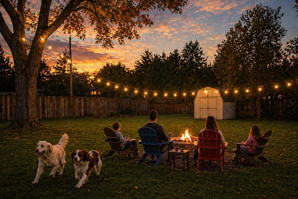 Enjoy making memories in our expansive backyard