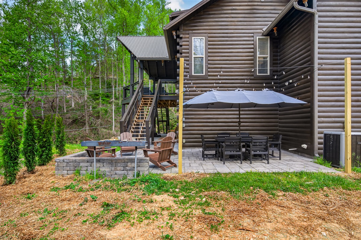 Outdoor dining area.