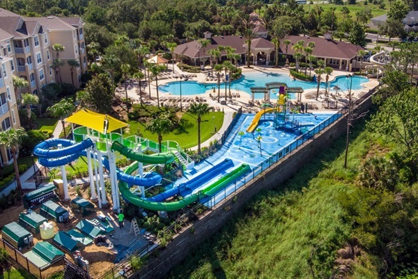 Free Waterslides at resort