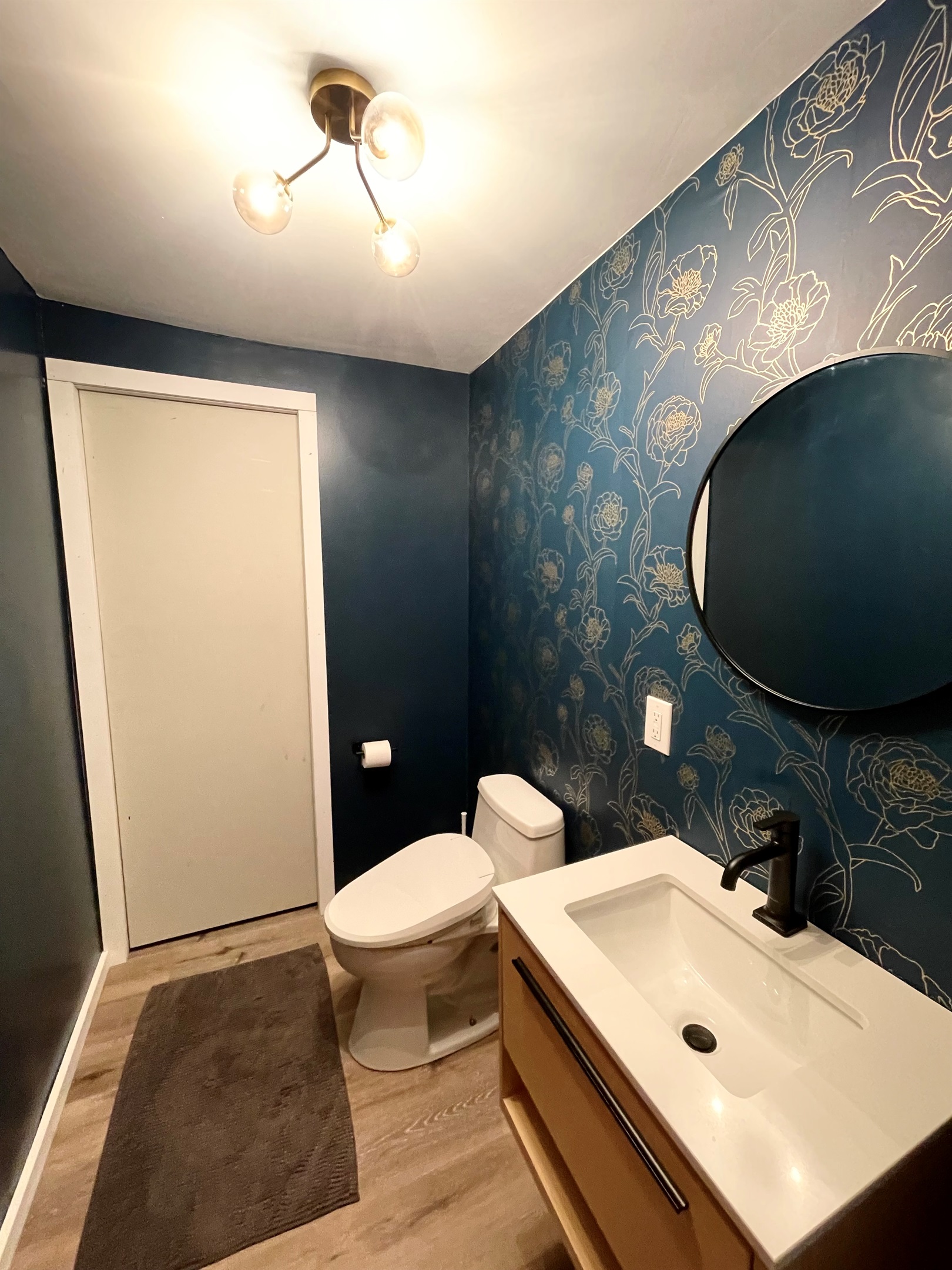 Half bathroom on the lower level