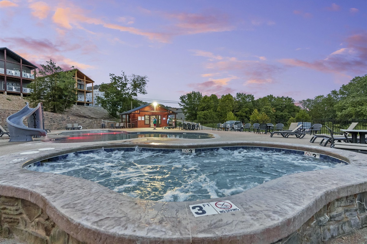 Relax in the community pool