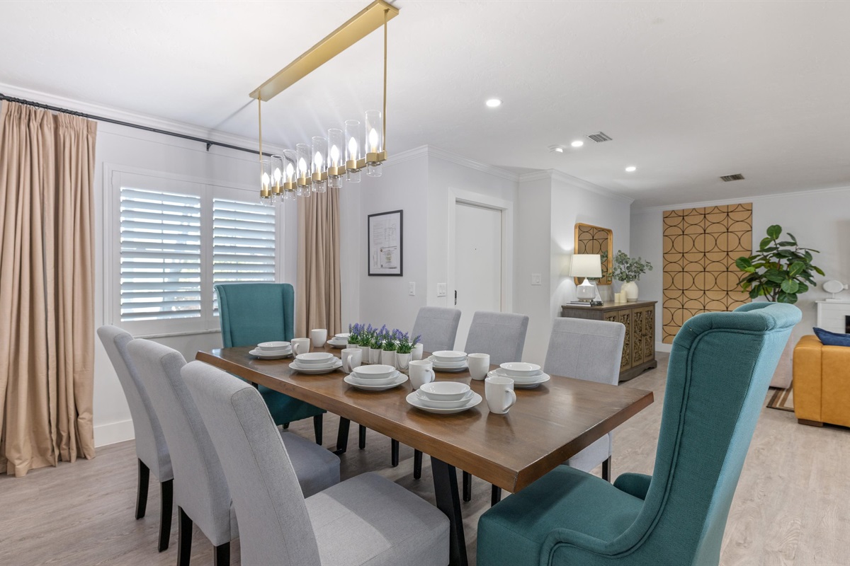 Make a home-cooked meal for a sit-down dinner at the dining room table