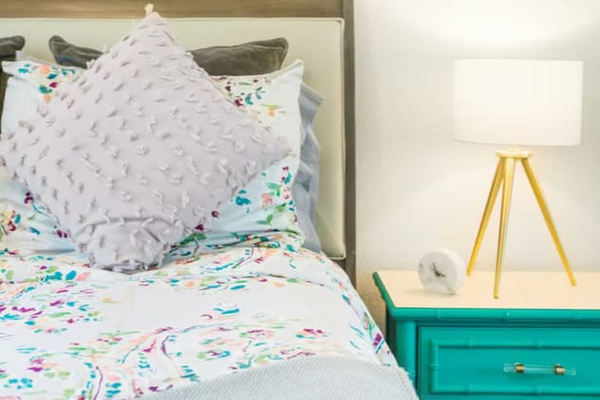 Layers of cozy textures make this bed as inviting to look at as it is to sleep in.
