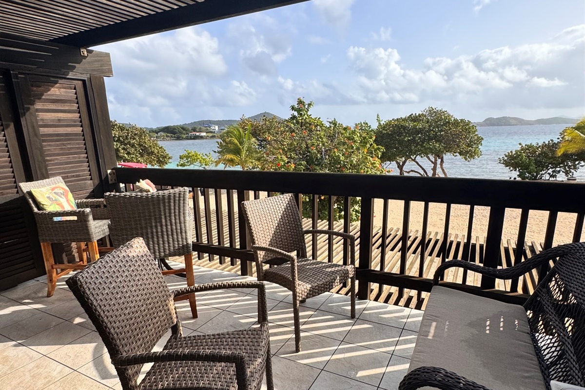 Private Terrace overlooking Caribbean Sea