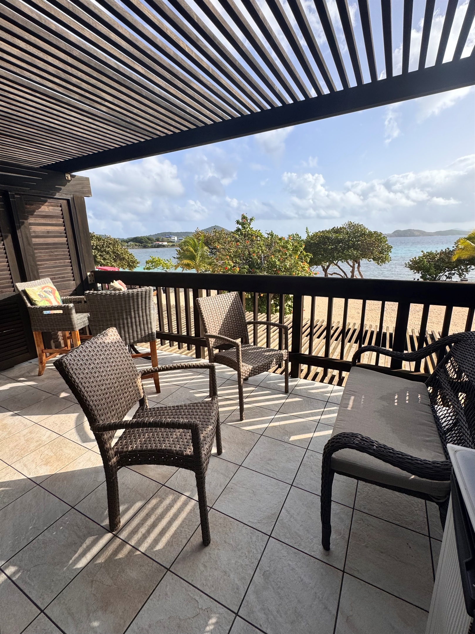 Private Terrace overlooking Caribbean Sea