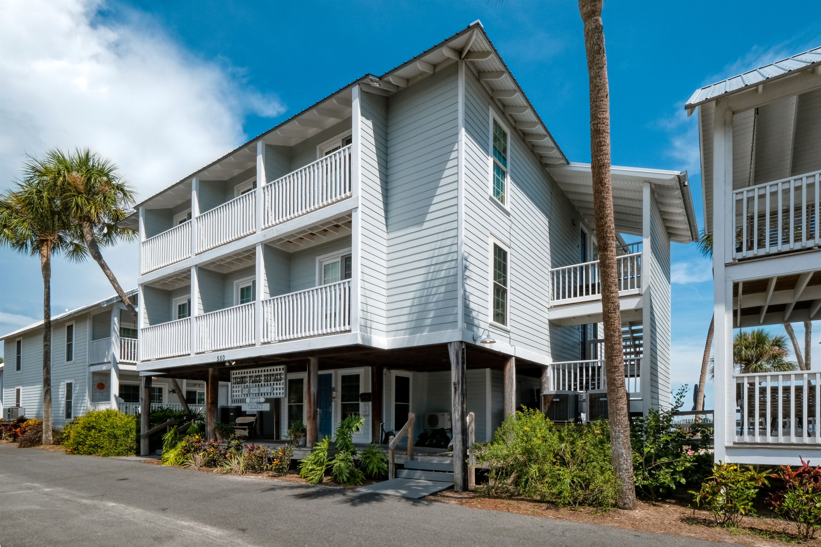 Front of building from parking lot