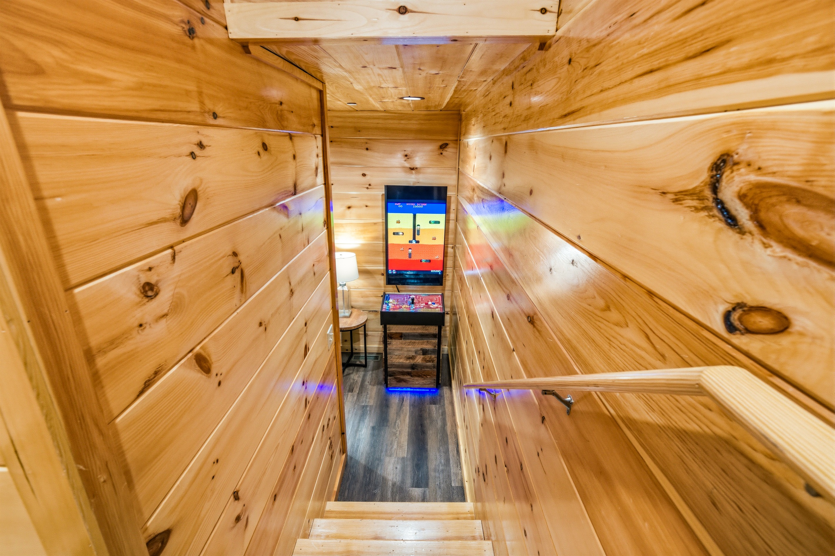 Stairs to Game and theater room