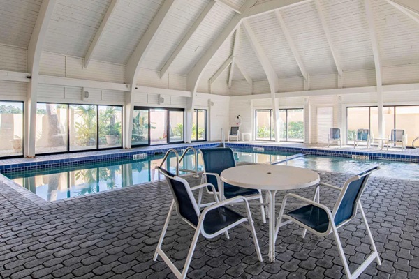 Indoor pool and hot tub