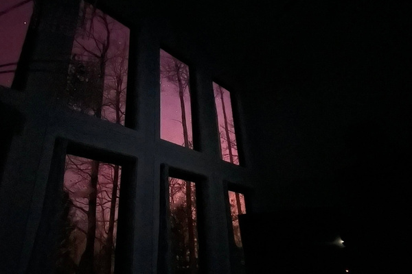 From sitting in the living room