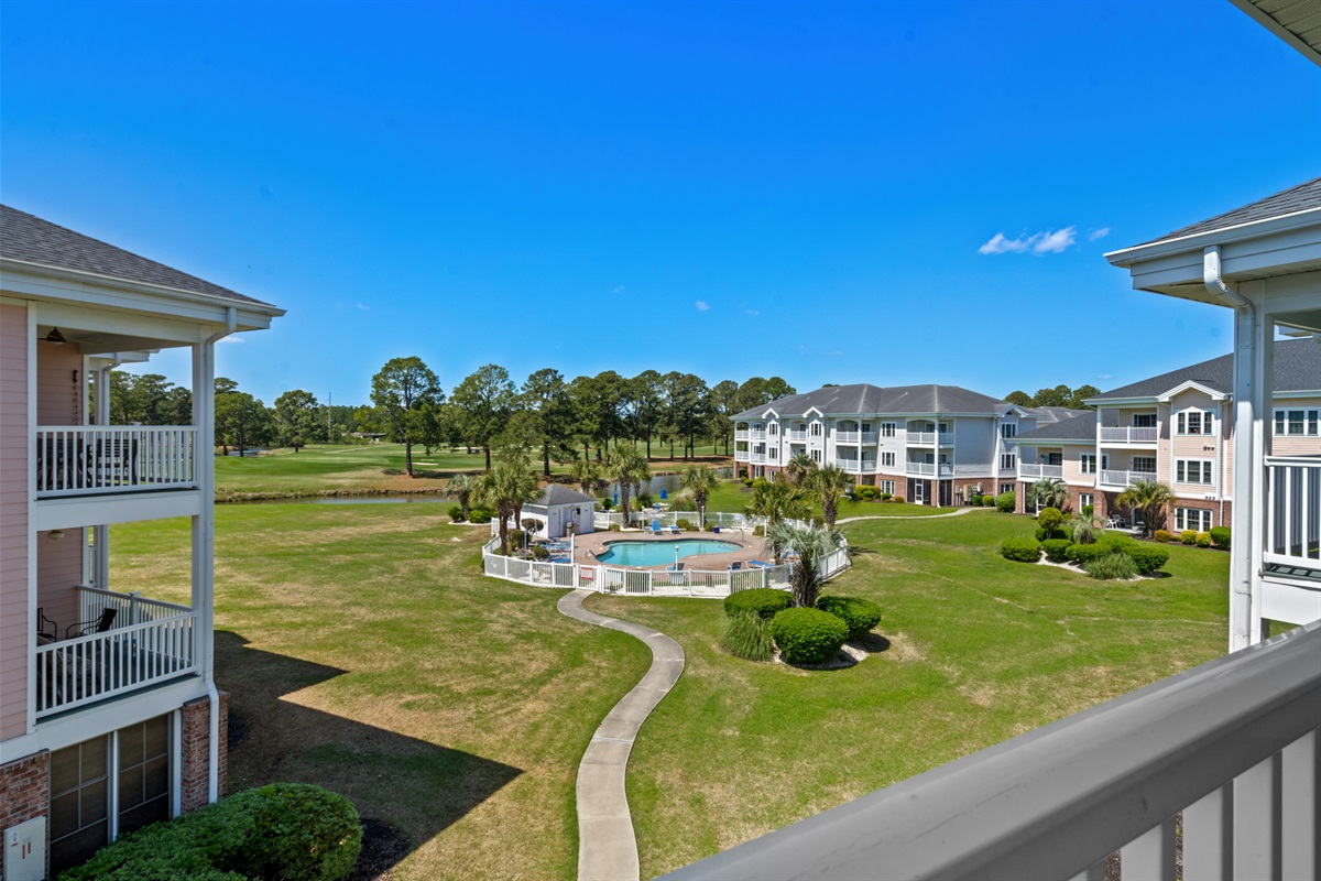 Just a quick walk to the pool from the property