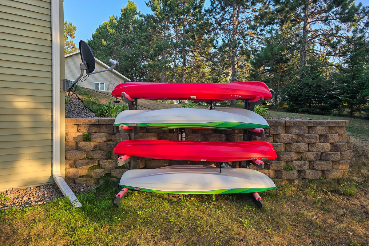 Four kayaks are provided for endless lake fun!