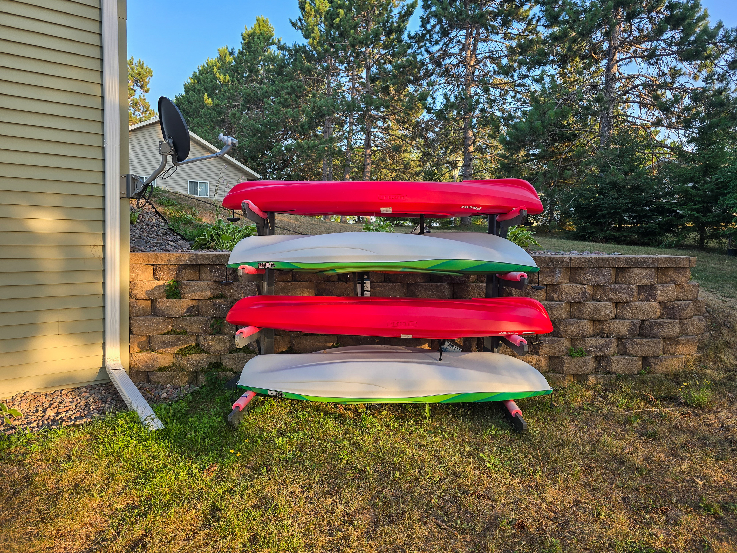 Four kayaks are provided for endless lake fun!