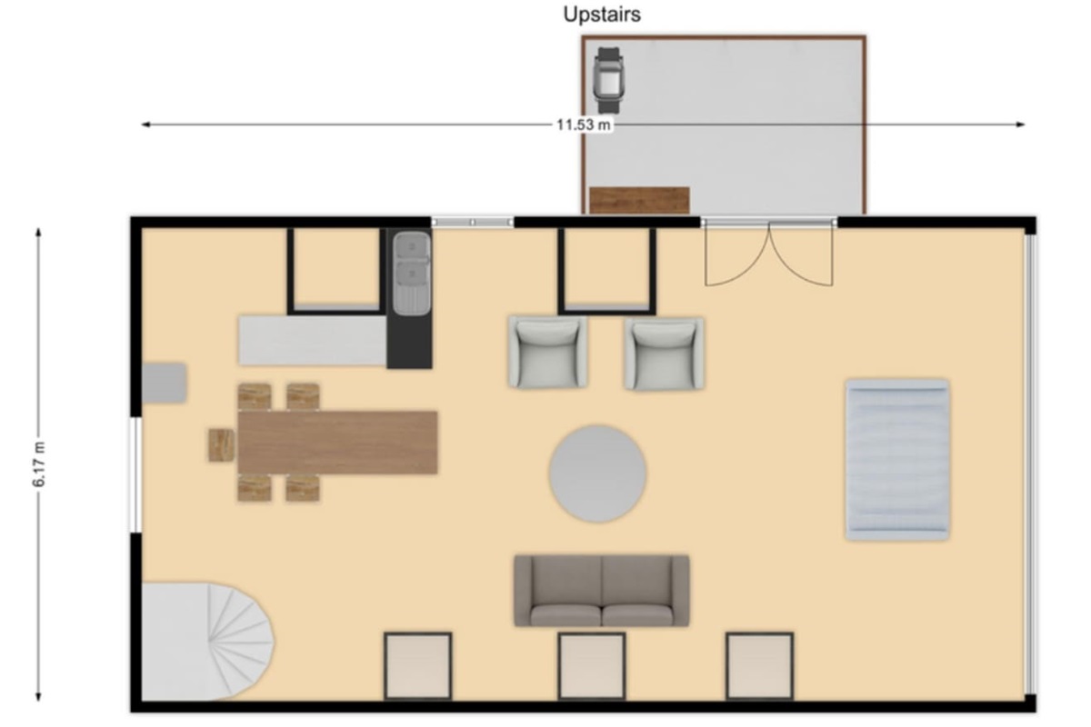 Upstairs area