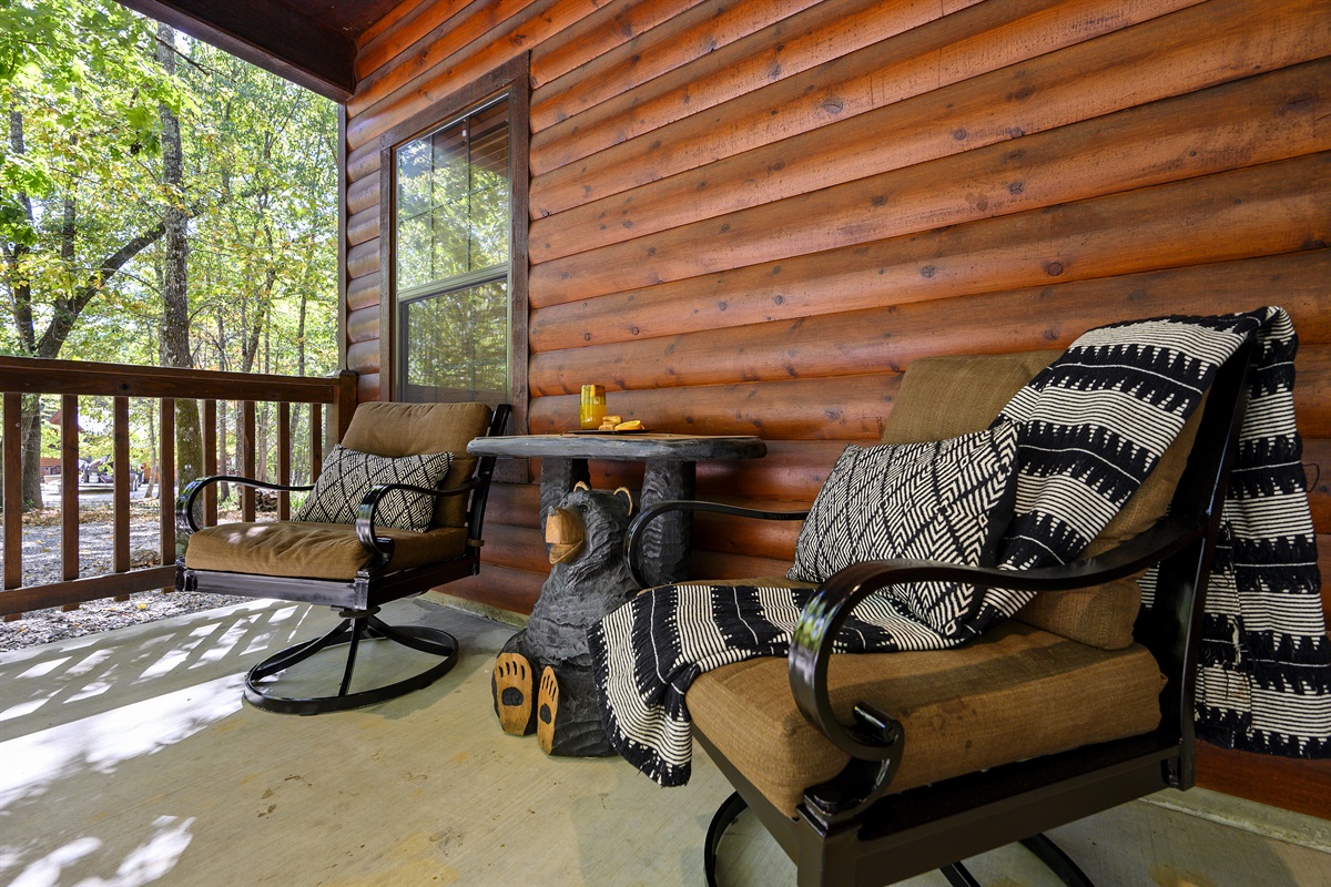 Enjoy your morning coffee on the front porch.