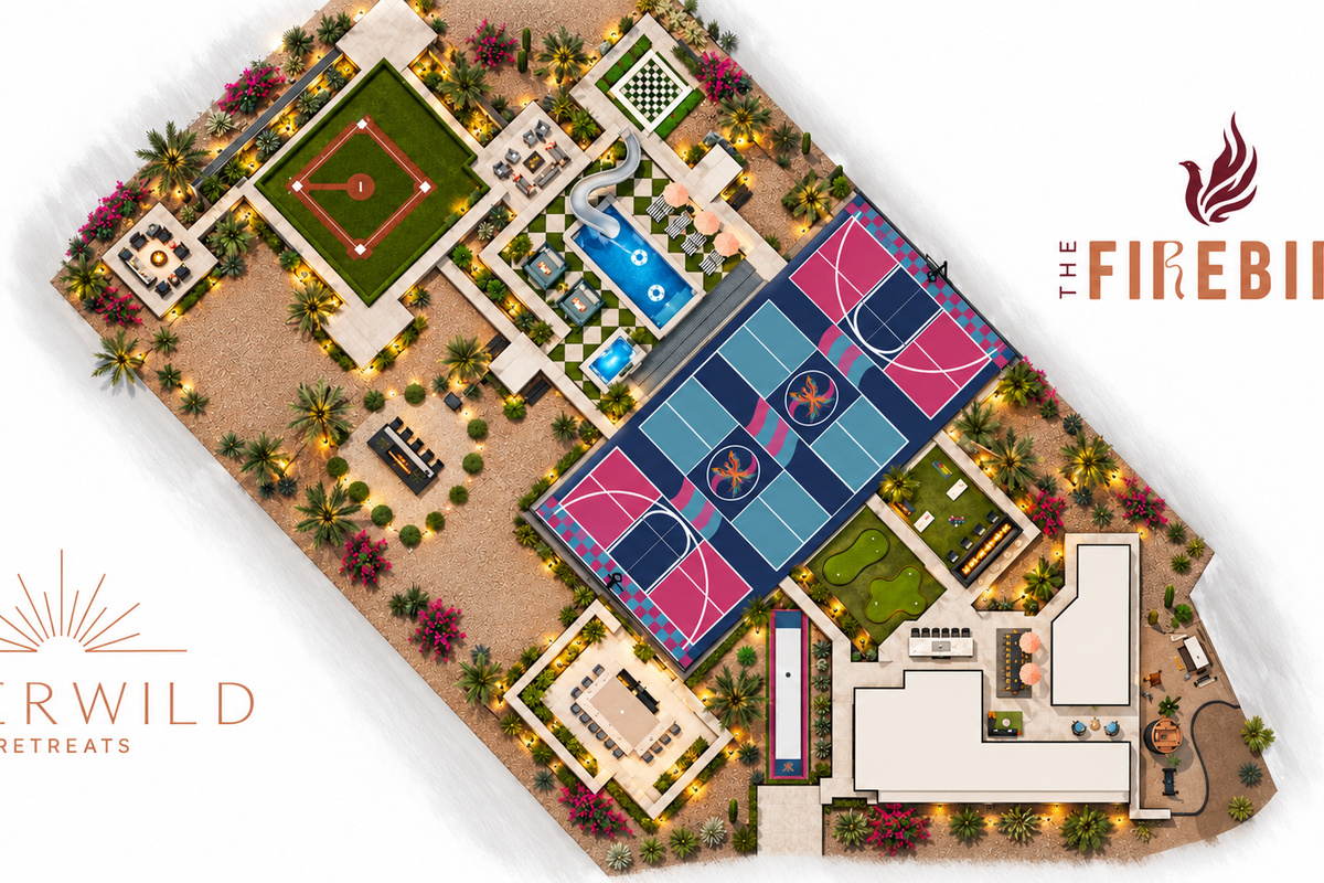 {Your Private Scottsdale Resort} Coming mid-November 2026. Firebird is being transformed into a private 1.3-acre Scottsdale resort with a pool + spa, 4 courts, putting green, wellness zone, outdoor dining, multiple fire pits, games, and more.