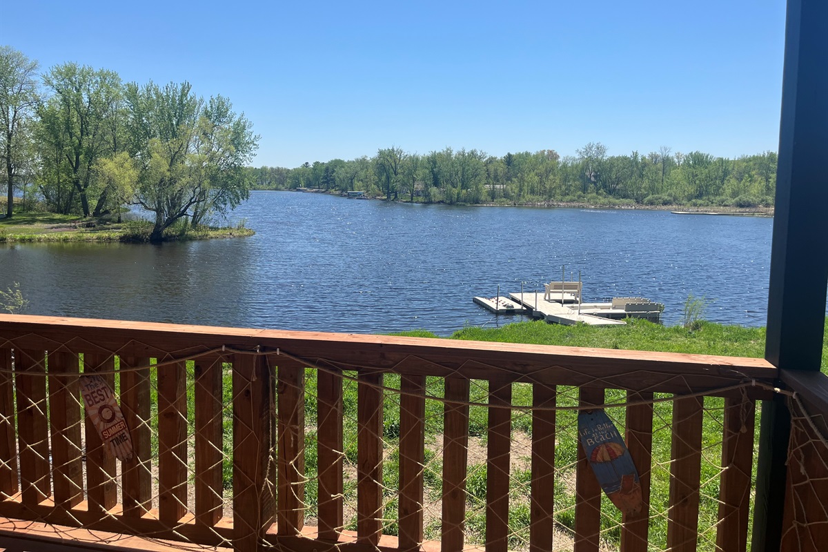 The private dock on Lake Pokegama