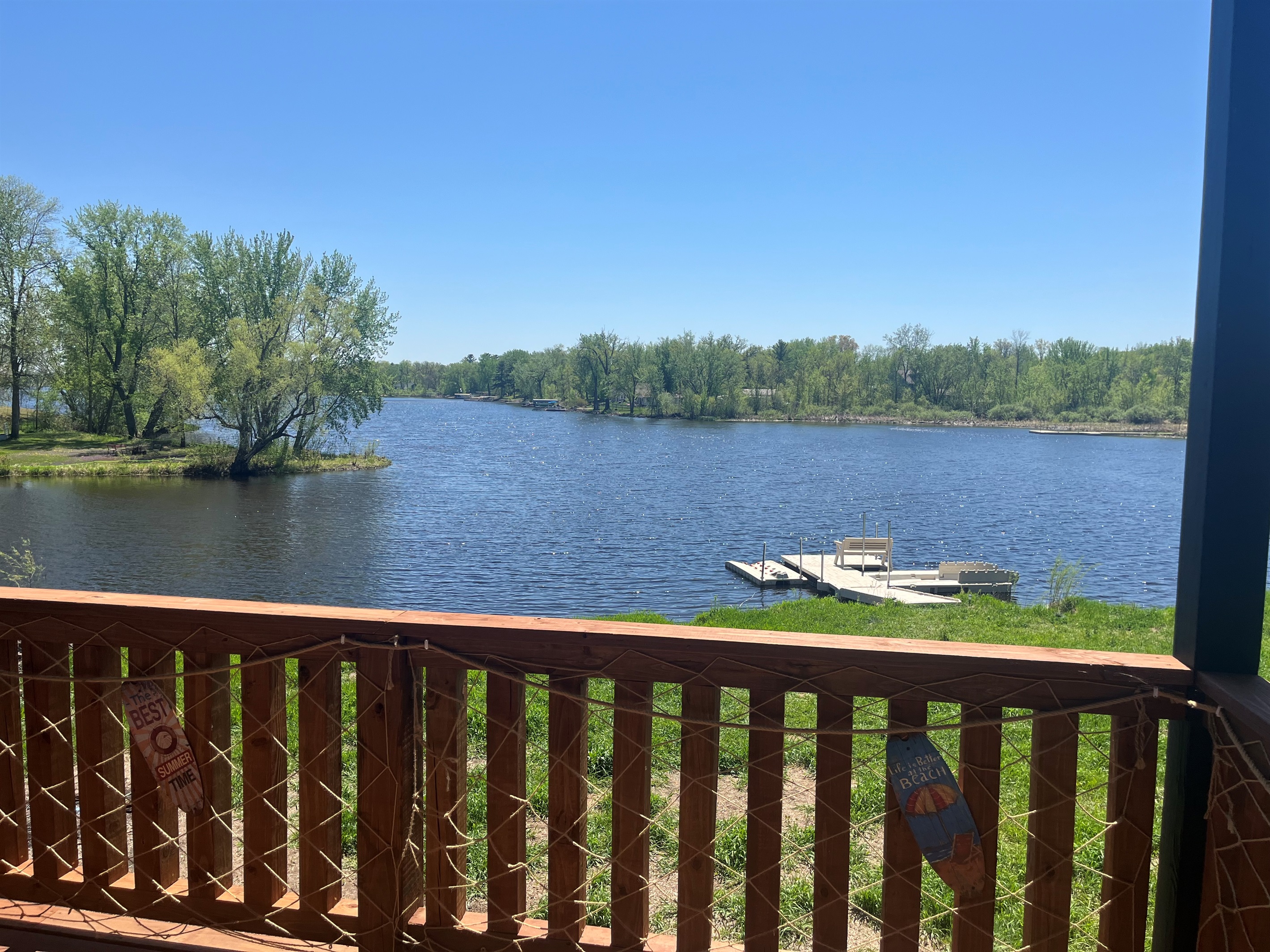 The private dock on Lake Pokegama