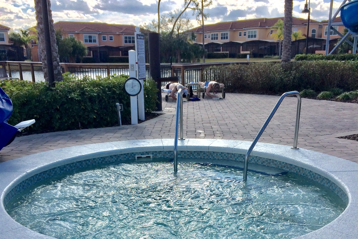 Relax at the resort hot tub
