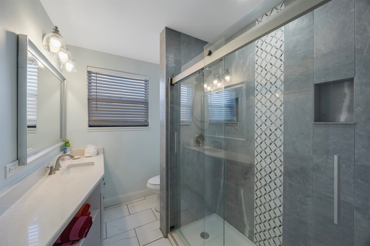 Lovely walk-in shower