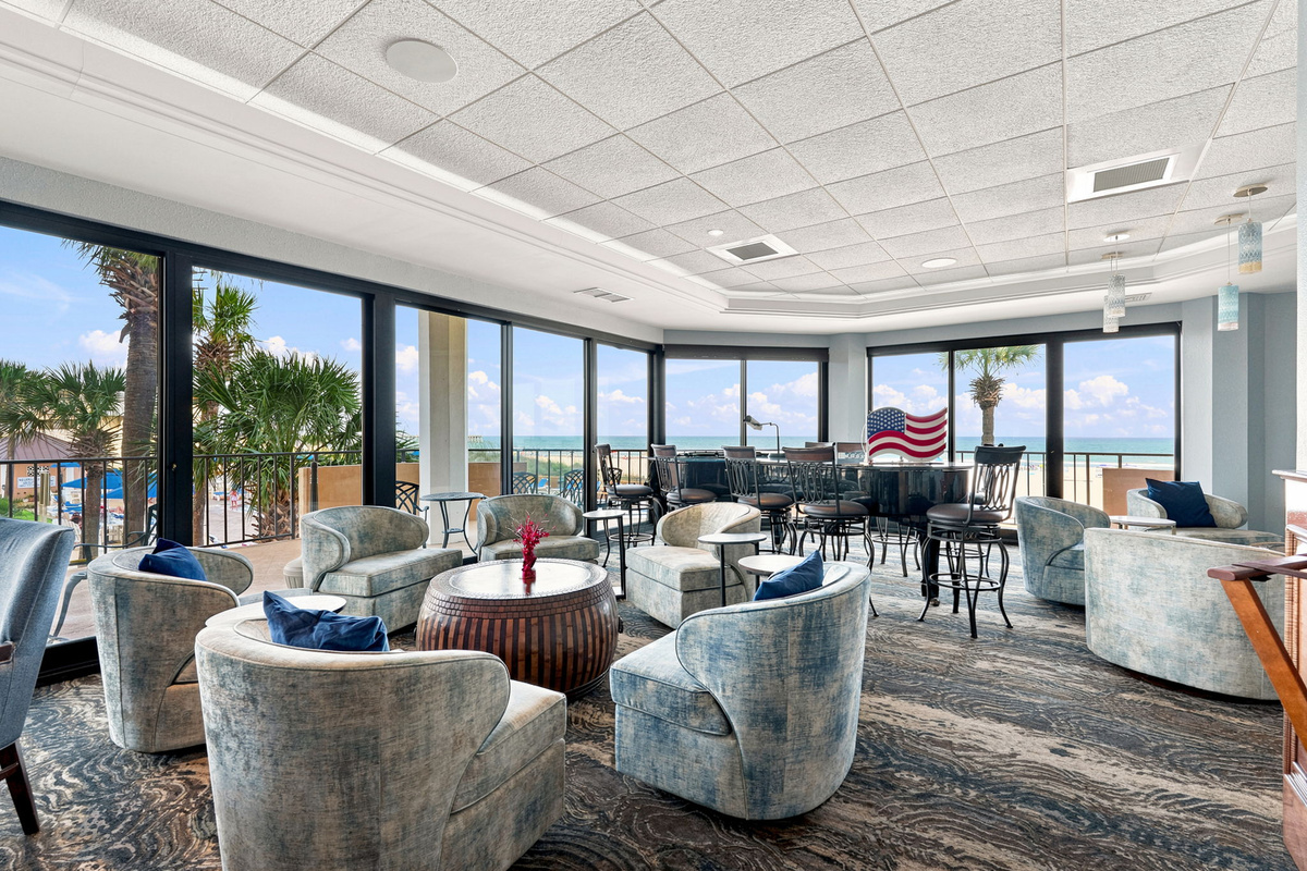 Enjoy the beautiful oceanfront lounge and bar