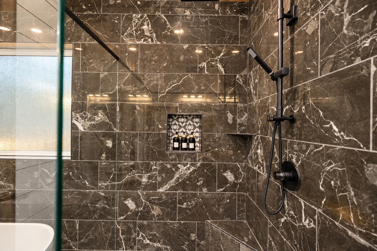 Let a refreshing shower wash away the day’s adventures.
