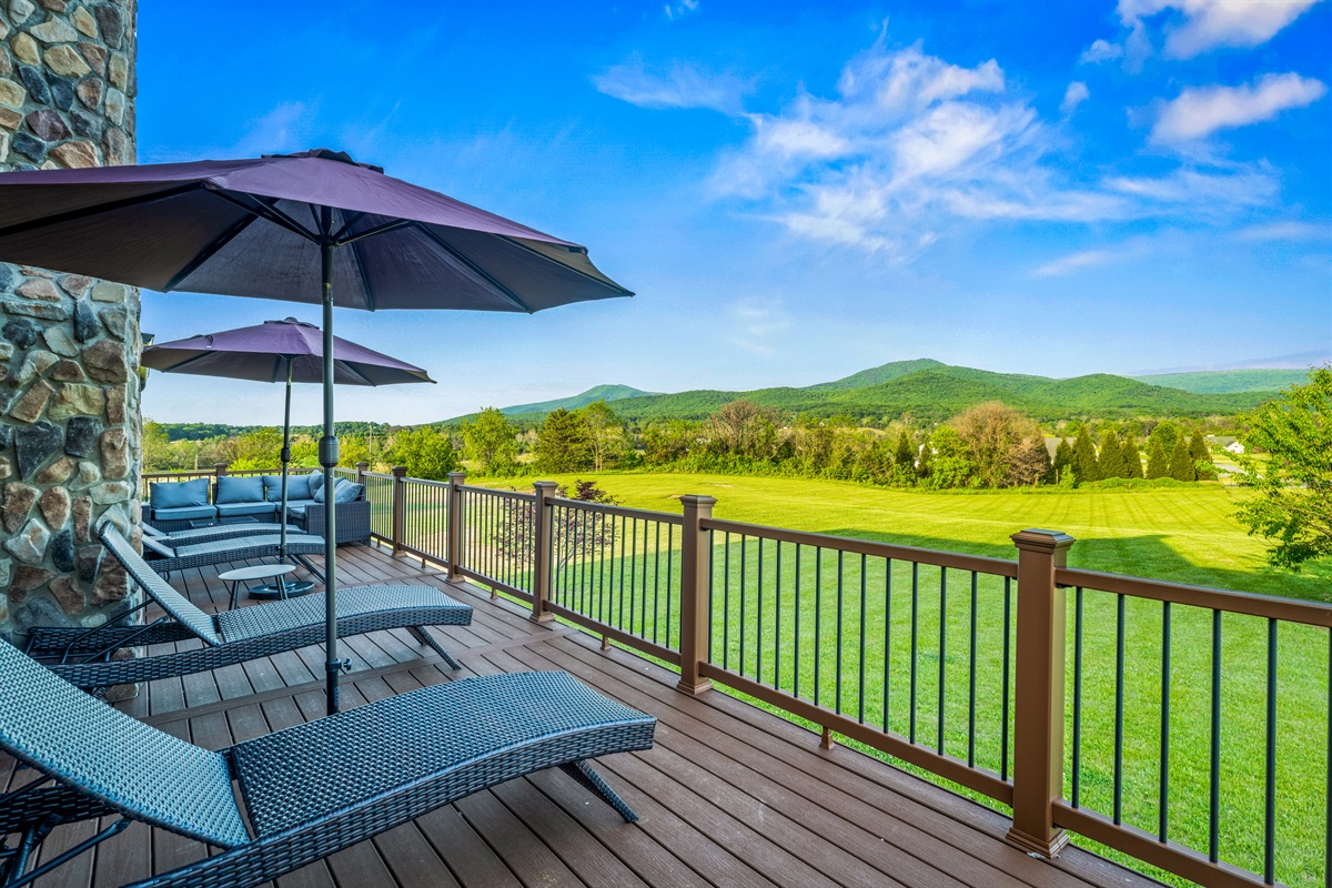 Take in sweeping mountain views and endless green space from your private deck, the perfect spot for morning coffee or golden hour relaxation.