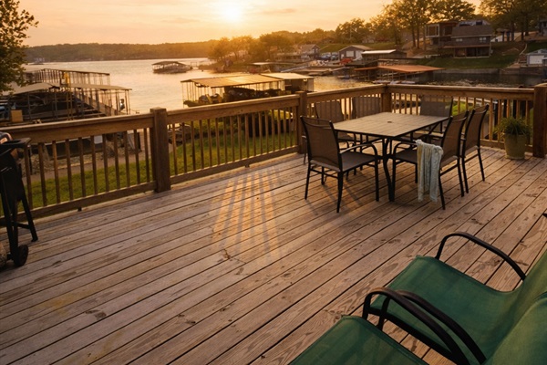 Watch the sunsets and play games on the deck.