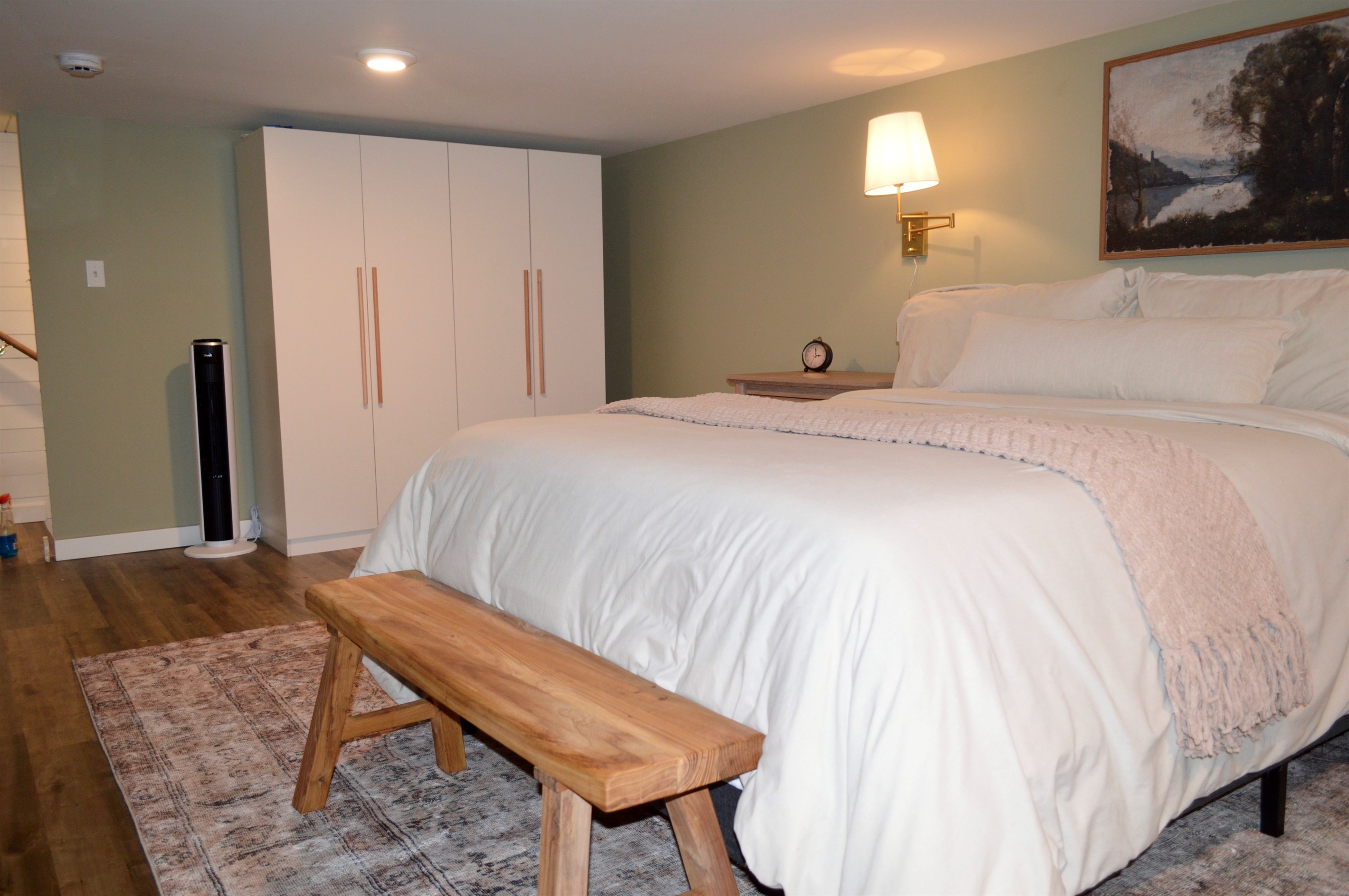 Bedroom view with wardrobe for storage